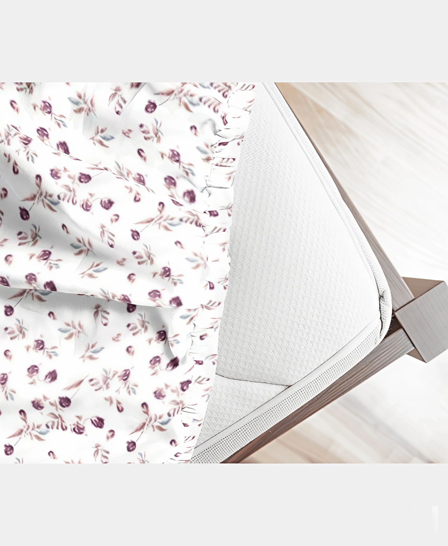 London Collection Cotton Fitted Bedsheet- Rosewood