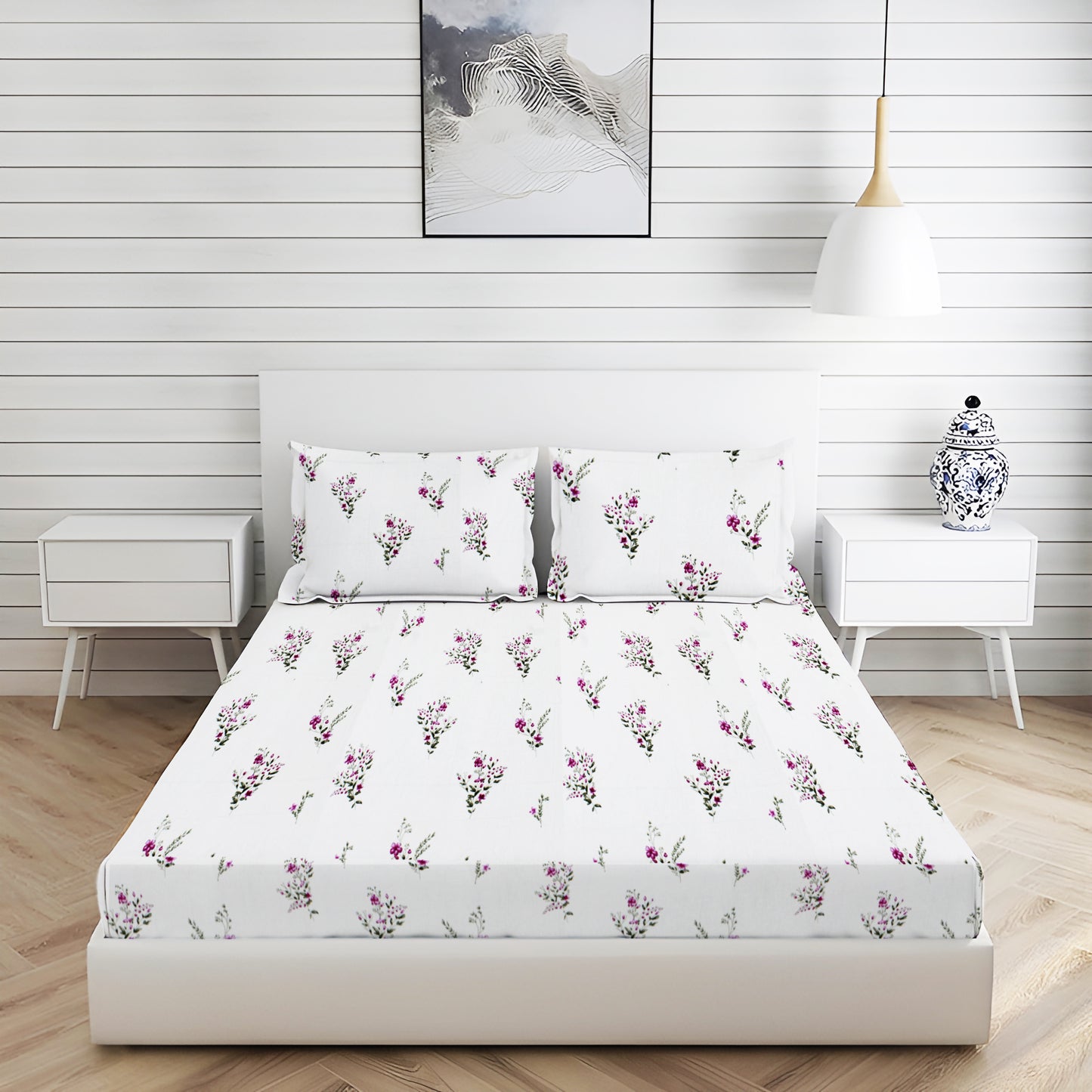 London Collection 200 TC Fitted Bedsheet- Pink