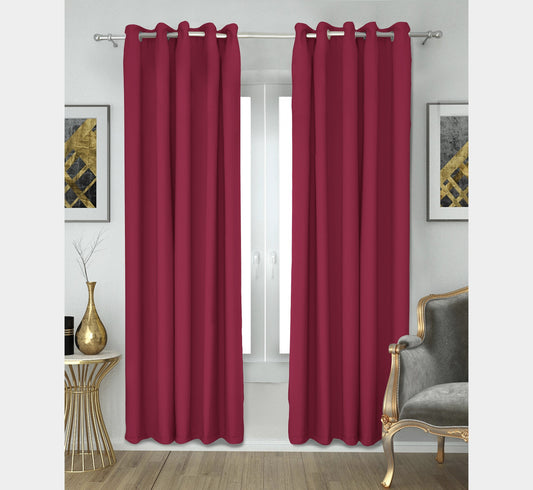 Paris Collection Blackout Curtain Window/Door/Long Door - Maroon (Pack of 1)