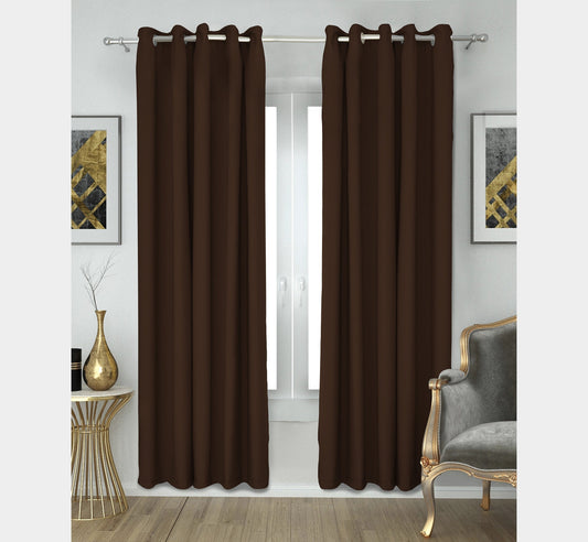 Paris Collection Blackout Curtain Window/Door/Long Door- Coffee (Pack of 1)