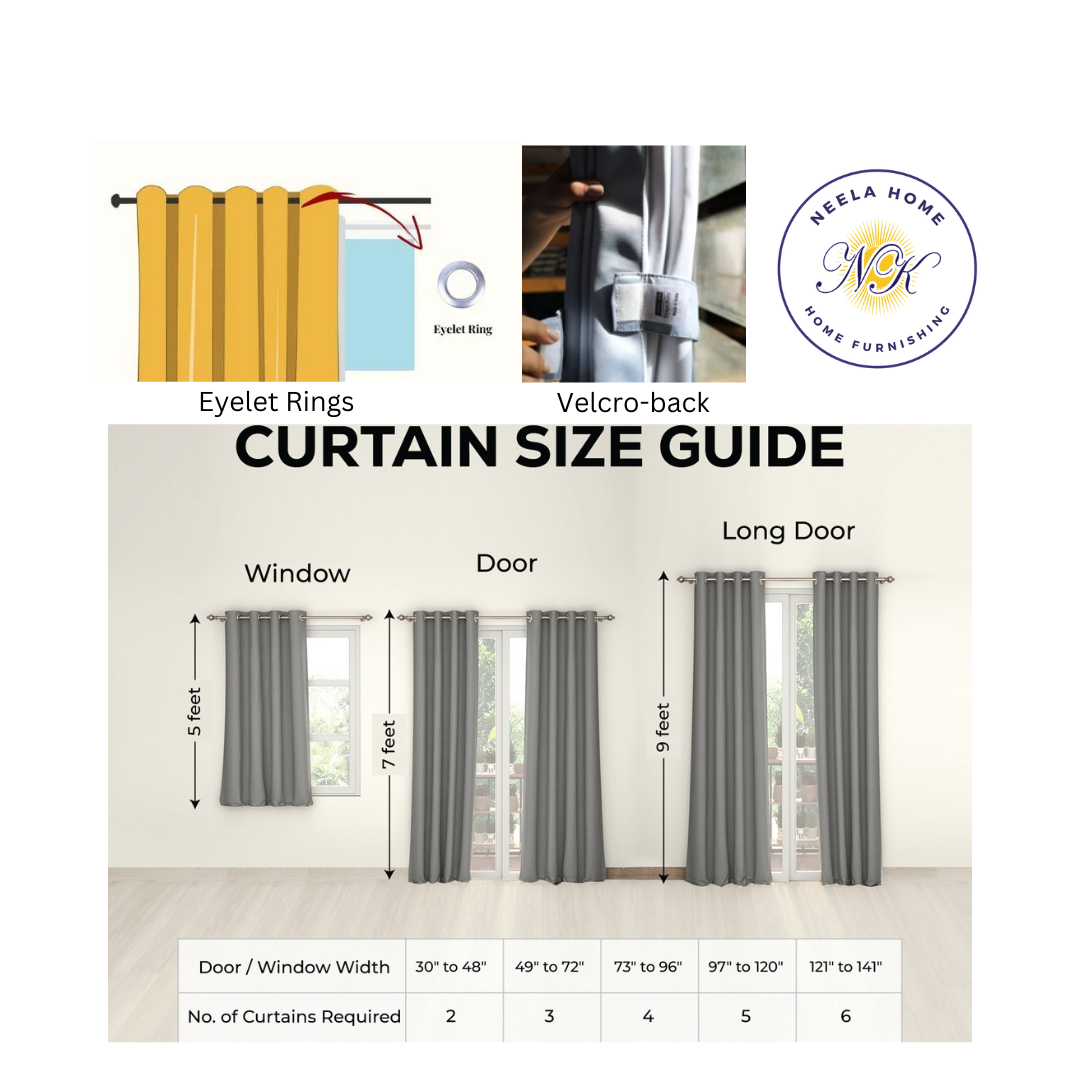 Paris Collection Blackout Curtain Window/Door/Long Door - Aqua (Pack of 1)