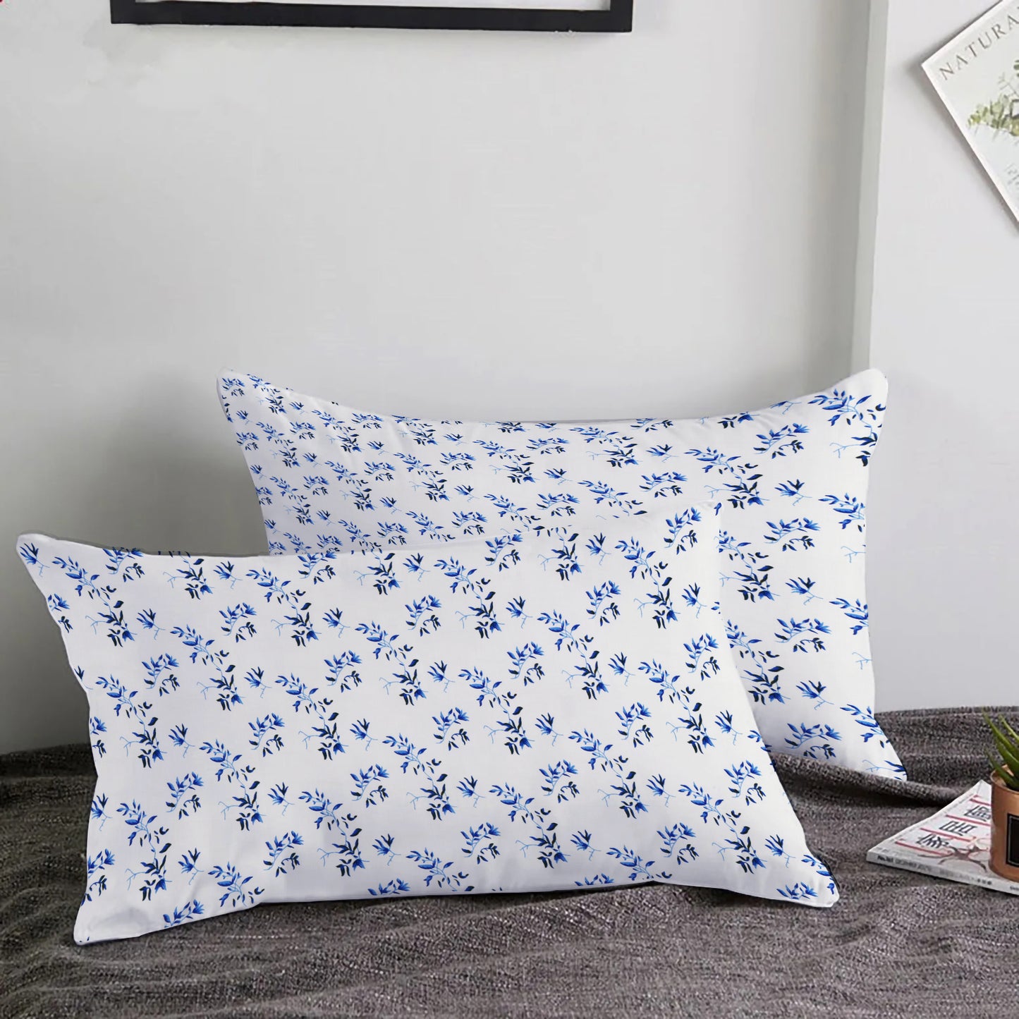 New York Collection Cotton Flat Bedsheet- Blue