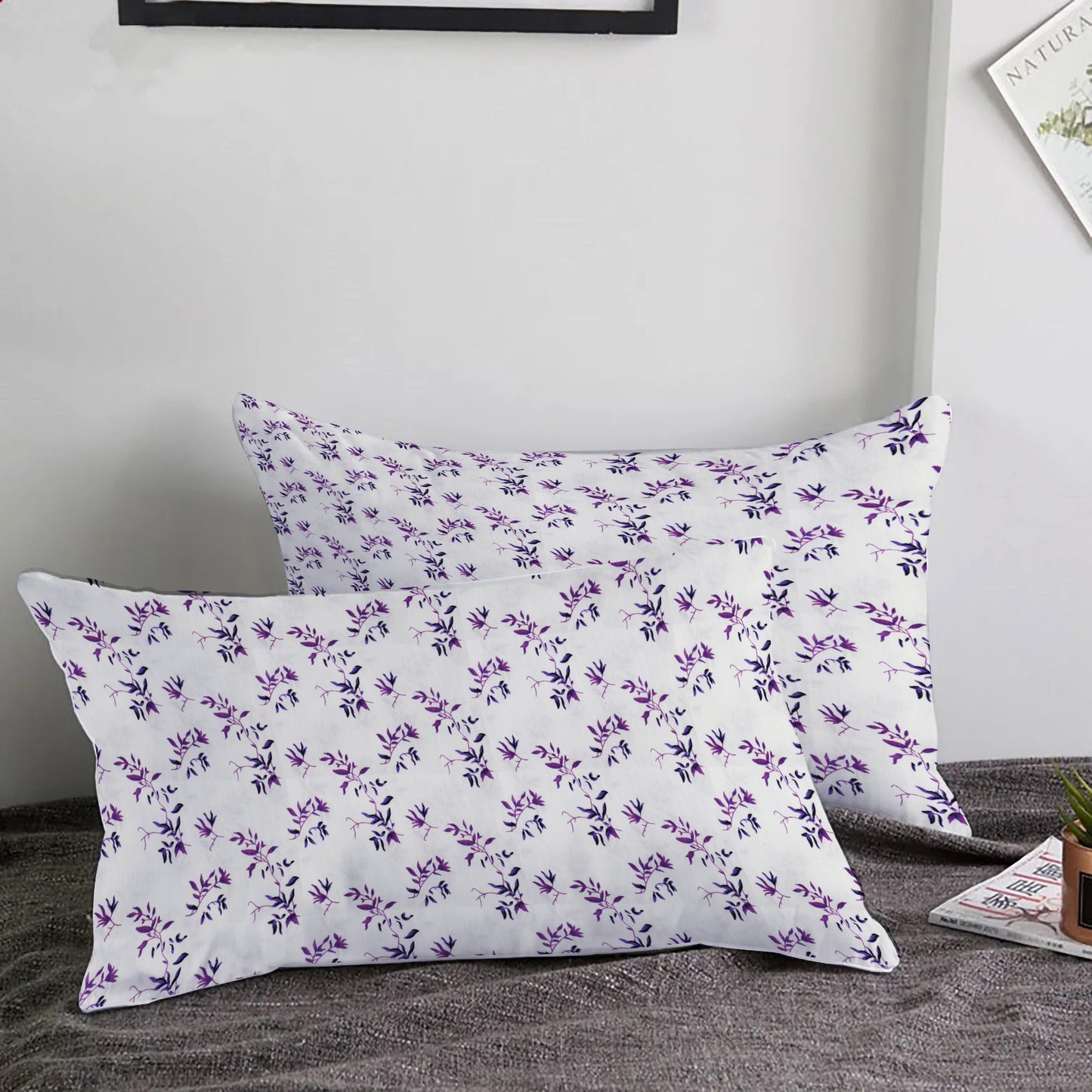 New York Collection Cotton Flat Bedsheet- Purple