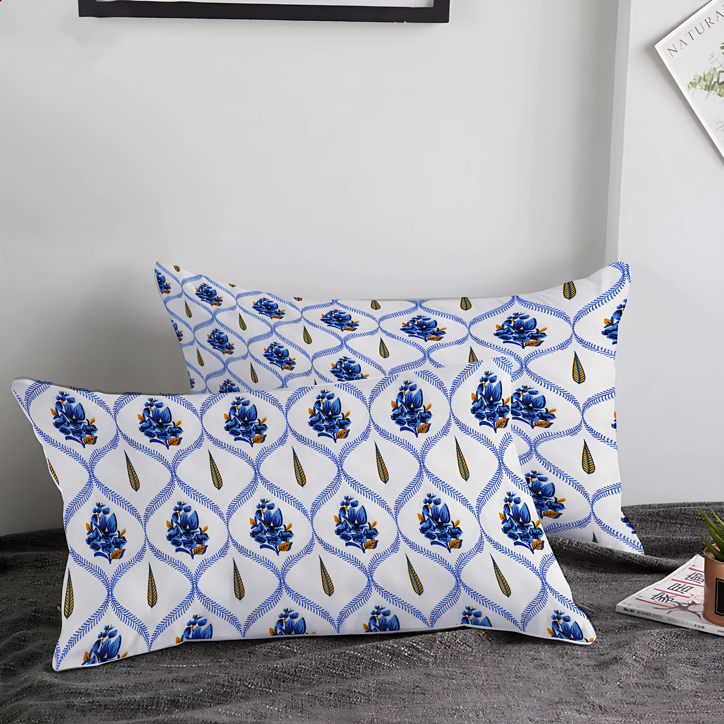 London Collection Cotton Fitted Bedsheet- Dark Blue
