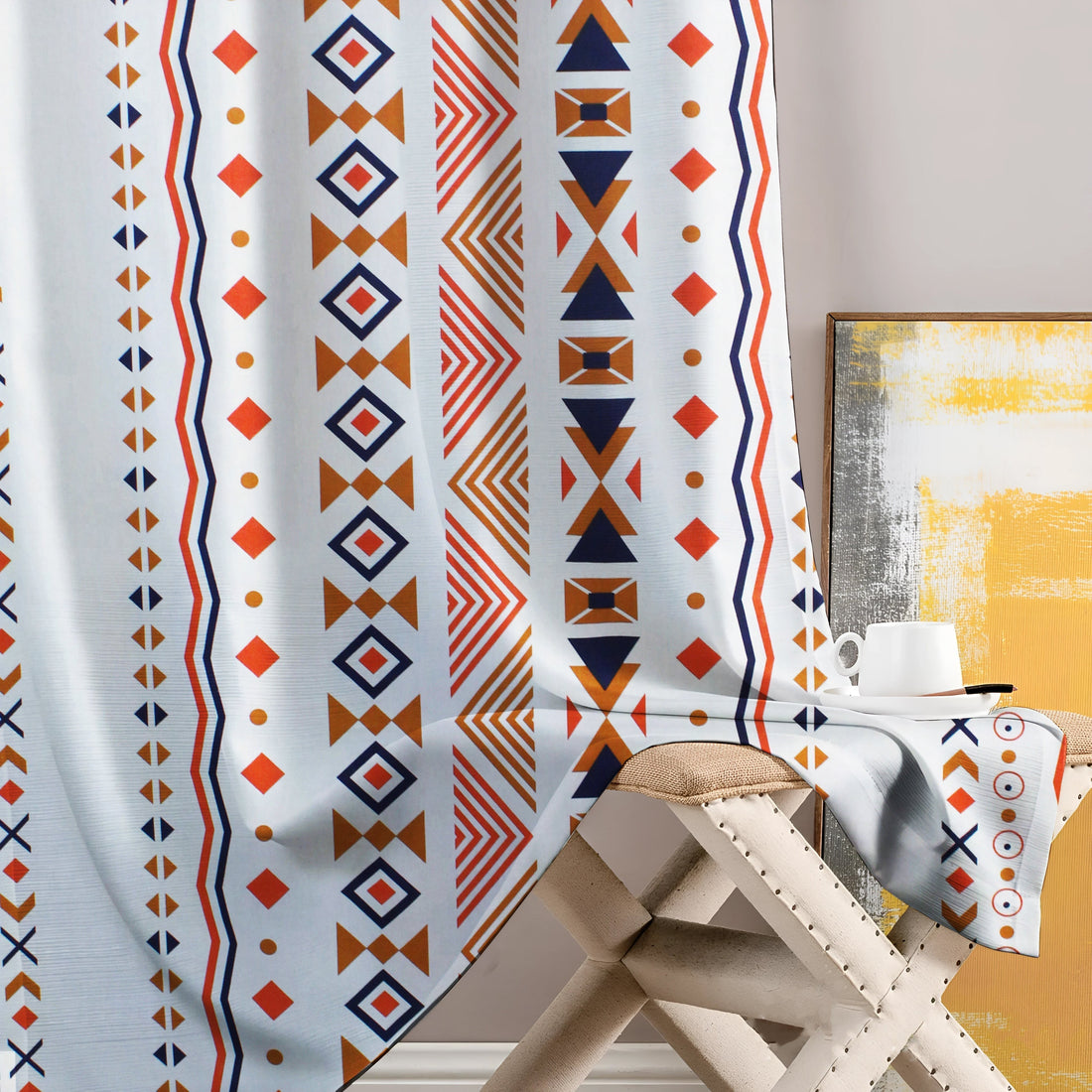 Modern Wall Decor Ideas to Refresh Your Living Room – Featuring Neela Home Cotton Curtains
