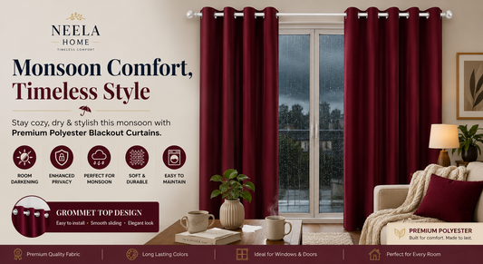 Monsoon Home Essentials: Soft & Durable Polyester Blackout Curtains