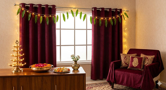 Festive Home Makeover Ideas with Curtains | Neela Home