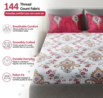 Sydney Collection Cotton Flat Bedsheets - Beige