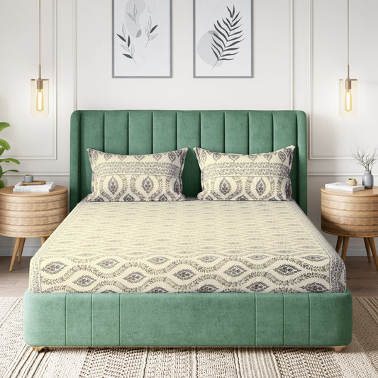 Sydney Collection Cotton Flat Bedsheets - Yellow