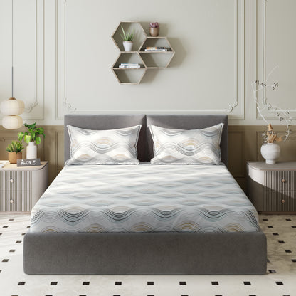 Sydney Collection Cotton Flat Bedsheets - Beige