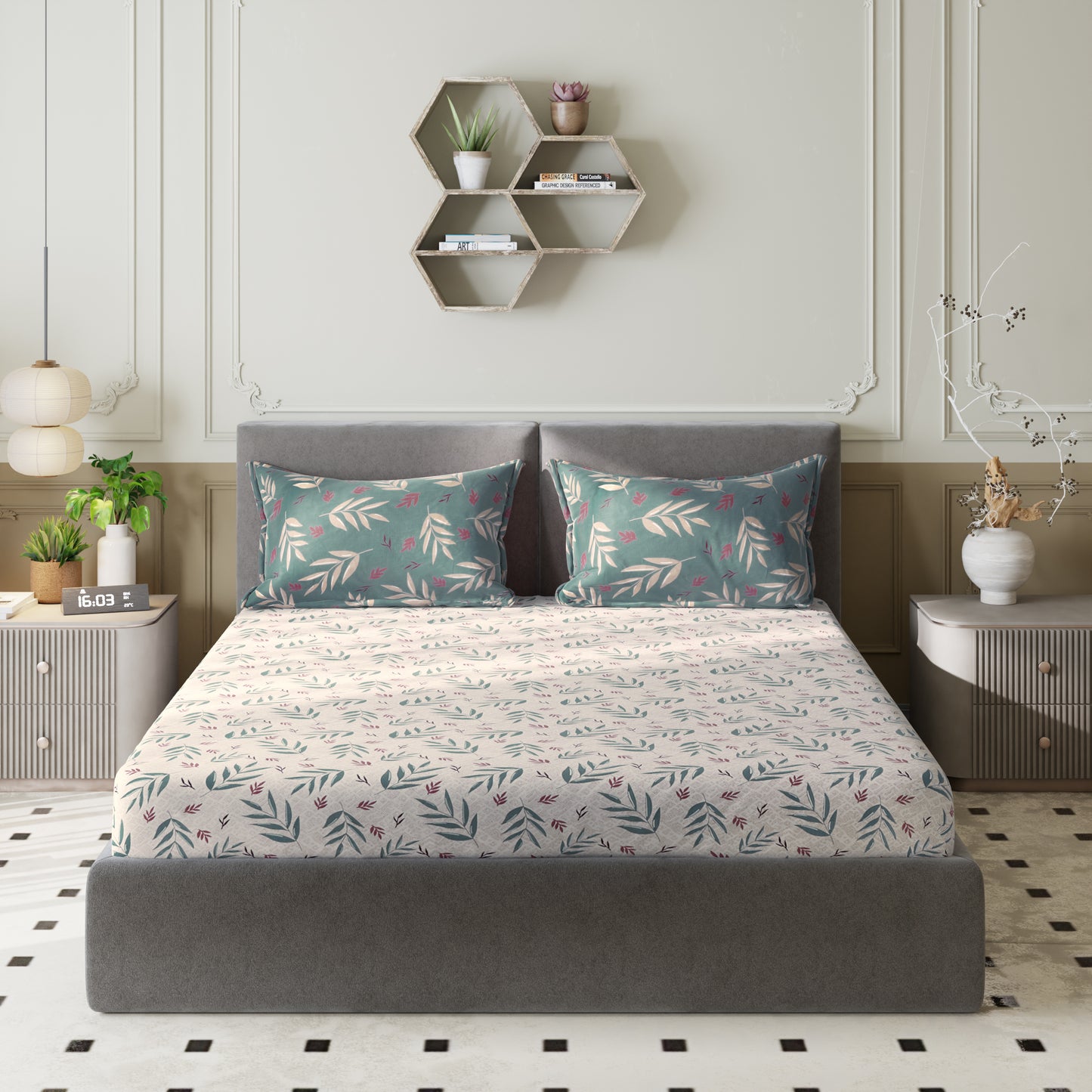 Sydney Collection Cotton Flat Bedsheets - Grey
