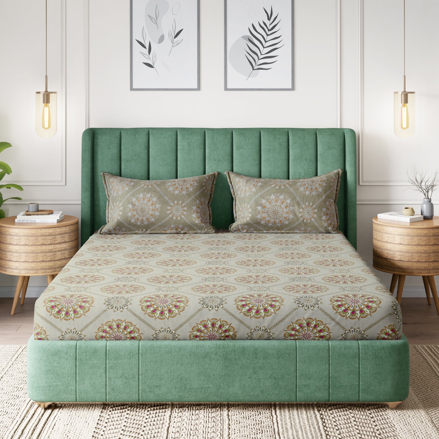 Sydney Collection Cotton Flat Bedsheets - Mustard