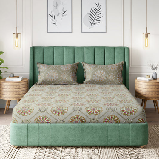 Sydney Collection Cotton Flat Bedsheets - Mustard