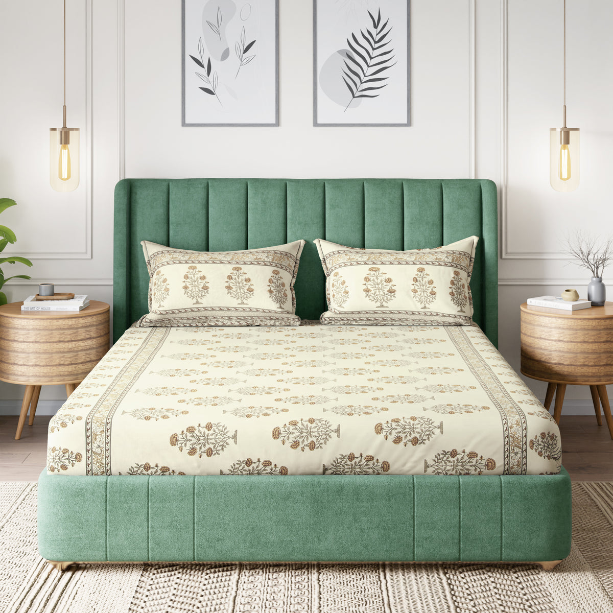 Sydney Collection Cotton Flat Bedsheets - Grey