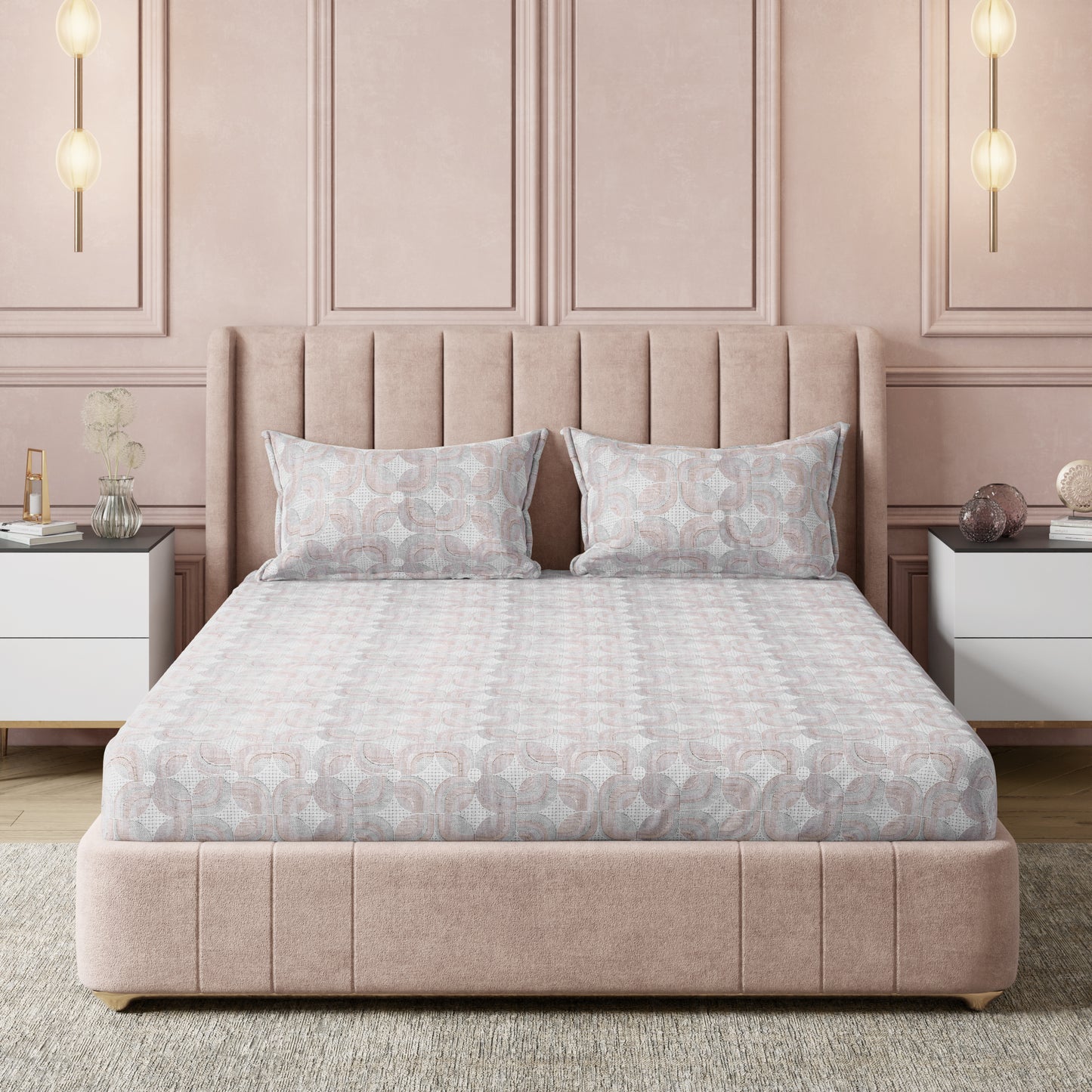 Sydney Collection Cotton Flat Bedsheets - Brown