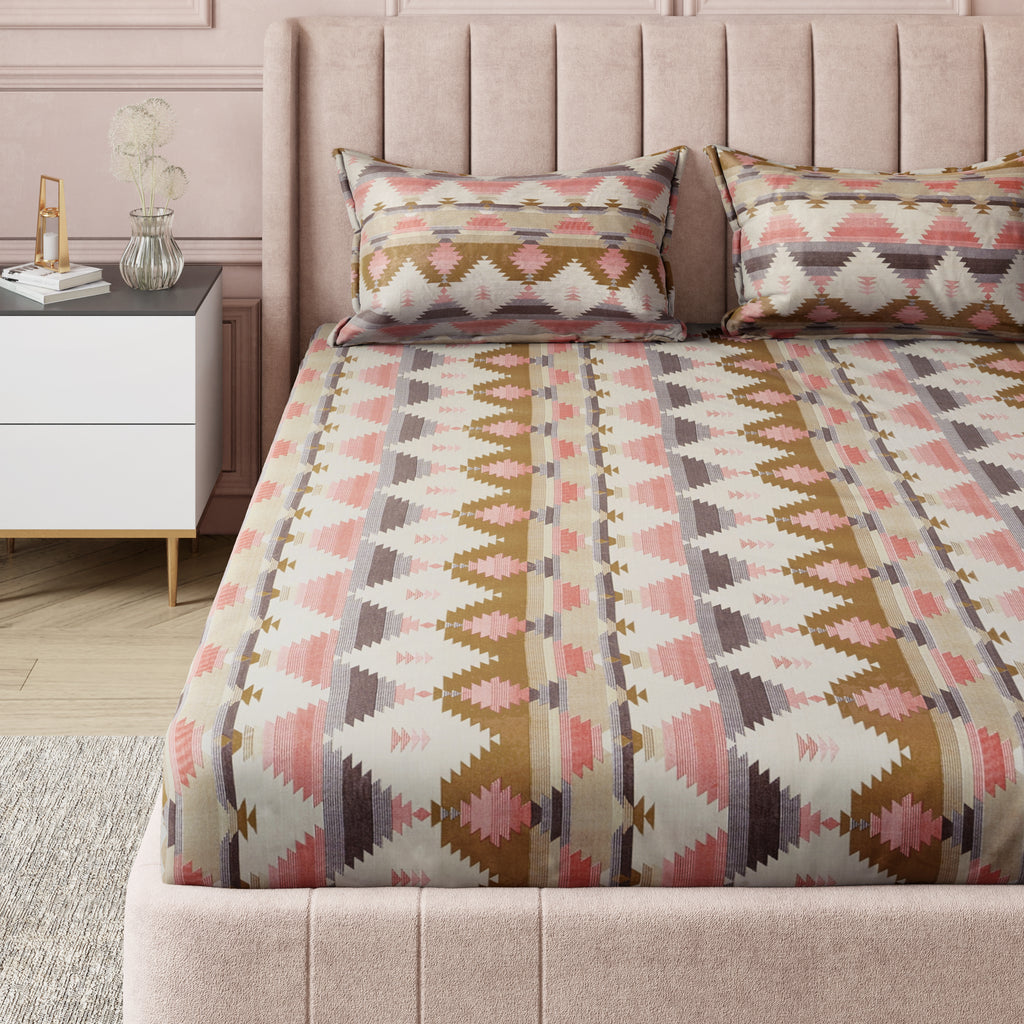 London Collection Cotton Flat Bedsheet- Grey
