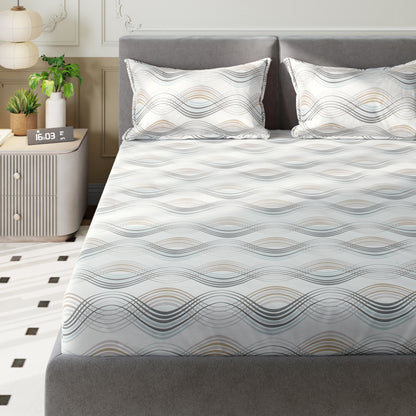 Sydney Collection Cotton Flat Bedsheets - Beige
