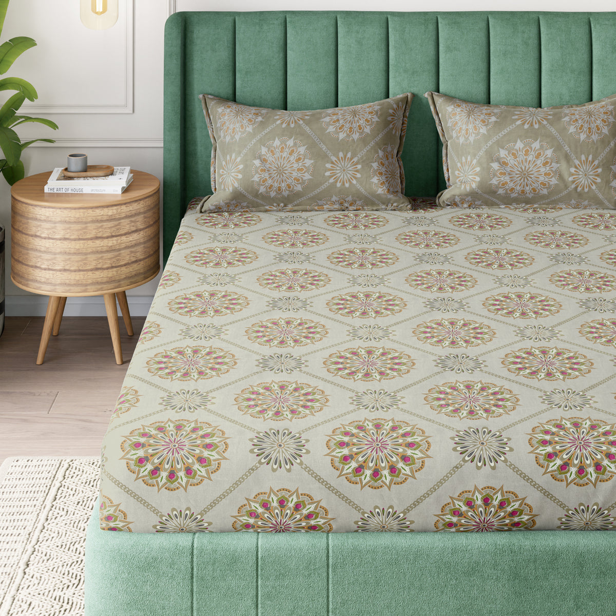 Sydney Collection Cotton Flat Bedsheets - Mustard