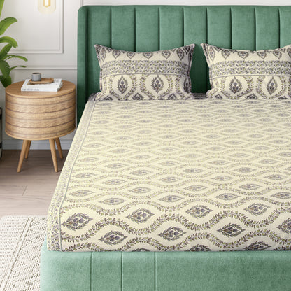 Sydney Collection Cotton Flat Bedsheets - Yellow