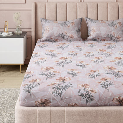 New York Collection Cotton Flat Bedsheet- Beige