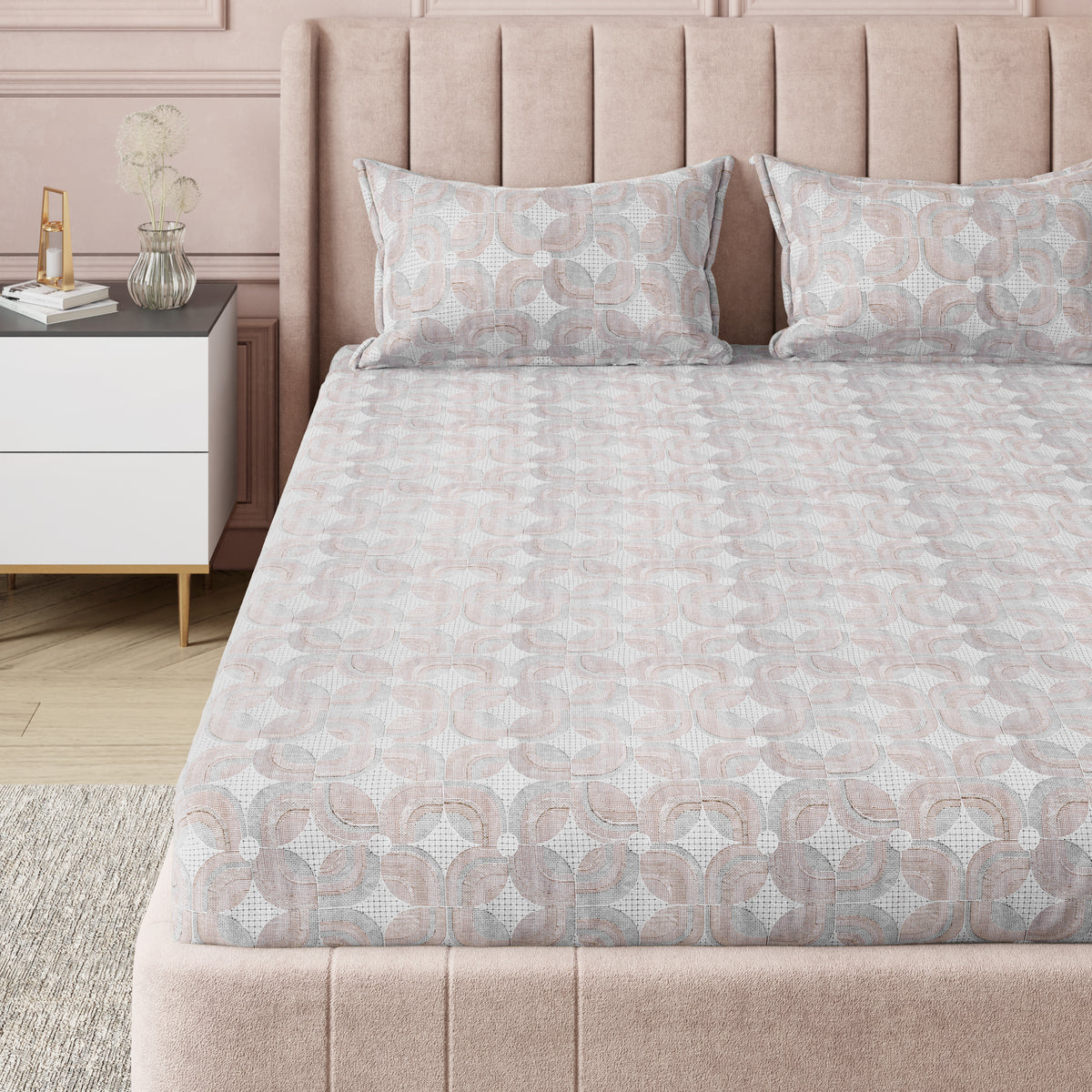 Sydney Collection Cotton Flat Bedsheets - Brown