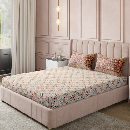 Sydney Collection Cotton Flat Bedsheets - Brown