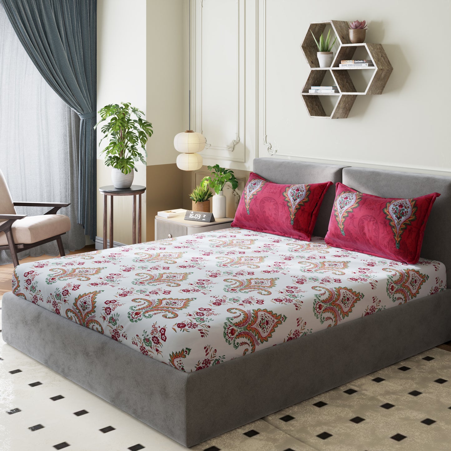 Sydney Collection Cotton Flat Bedsheets - Beige