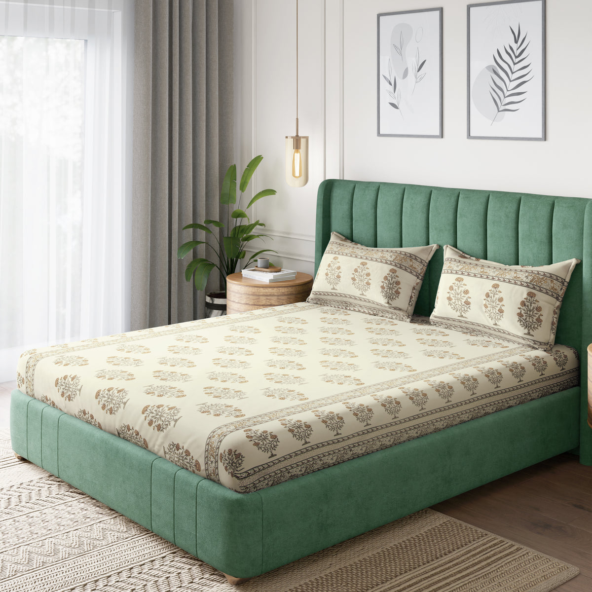 Sydney Collection Cotton Flat Bedsheets - Grey
