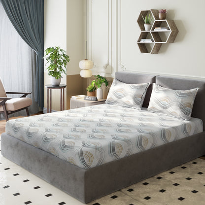 Sydney Collection Cotton Flat Bedsheets - Beige
