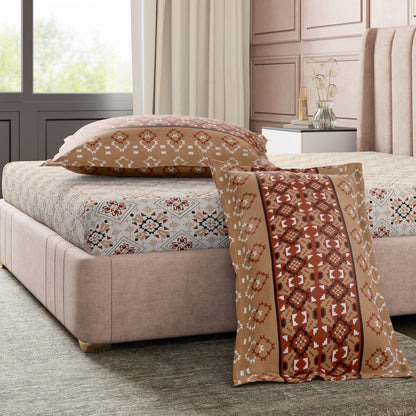 Sydney Collection Cotton Flat Bedsheets - Brown