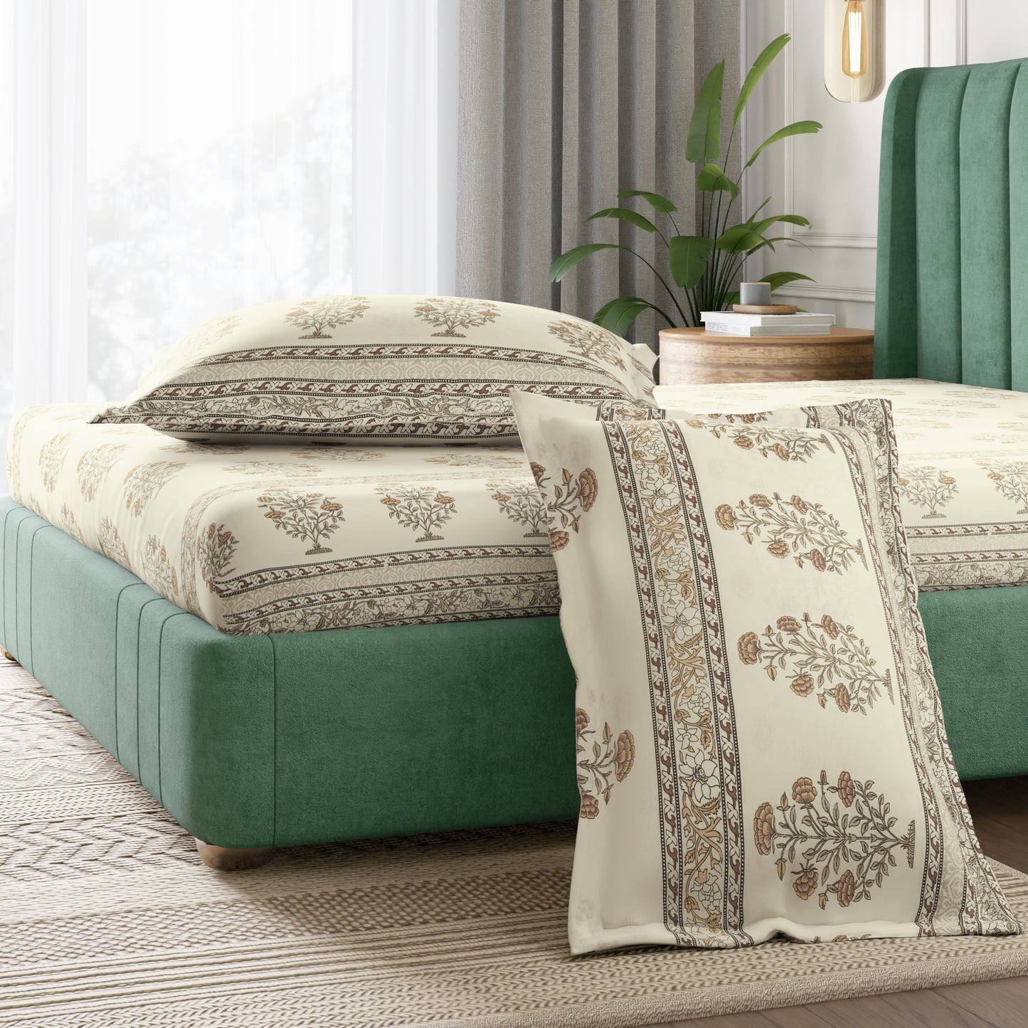 Sydney Collection Cotton Flat Bedsheets - Grey