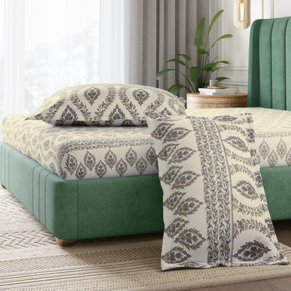 Sydney Collection Cotton Flat Bedsheets - Yellow