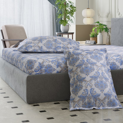 New York Collection Cotton Flat Bedsheet- Grey