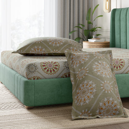 Sydney Collection Cotton Flat Bedsheets - Mustard