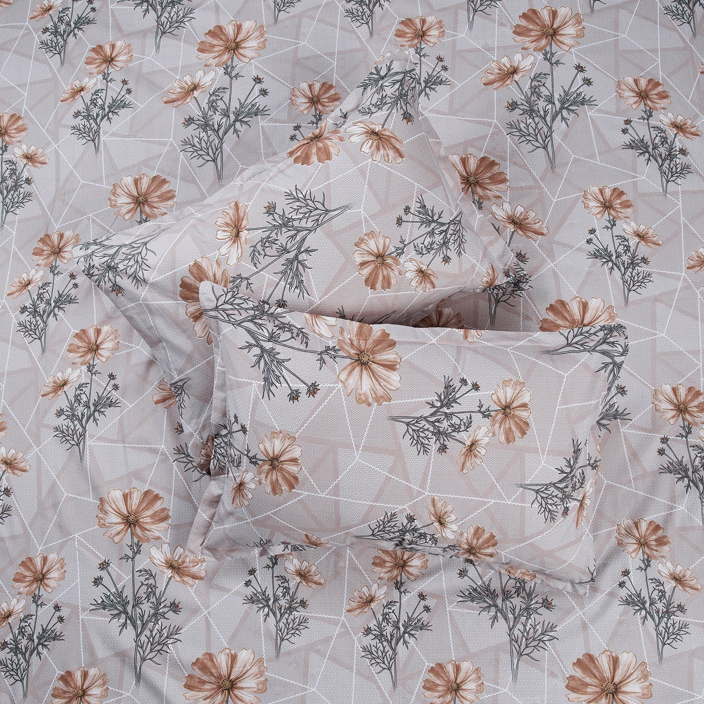 New York Collection Cotton Flat Bedsheet- Beige