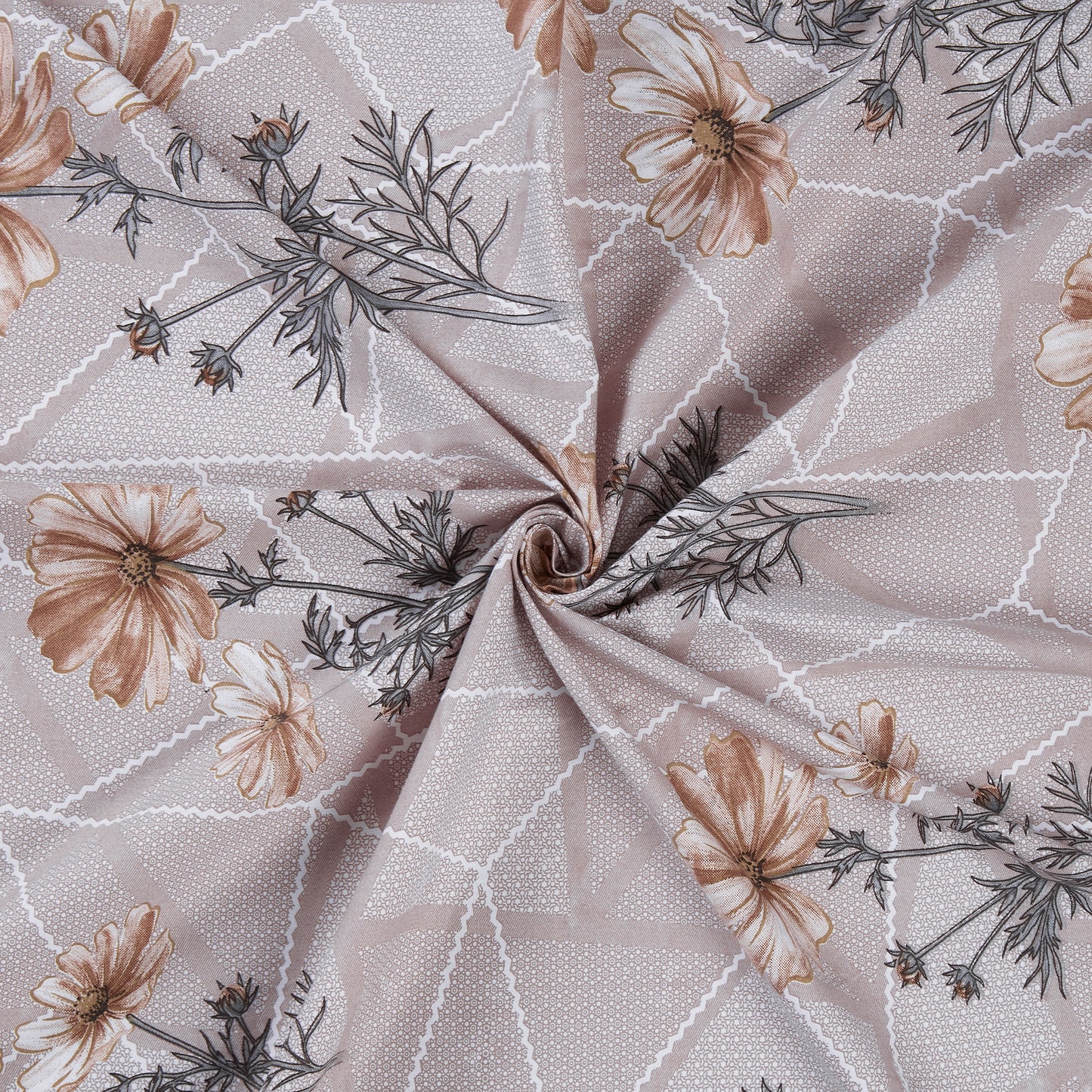 New York Collection Cotton Flat Bedsheet- Beige