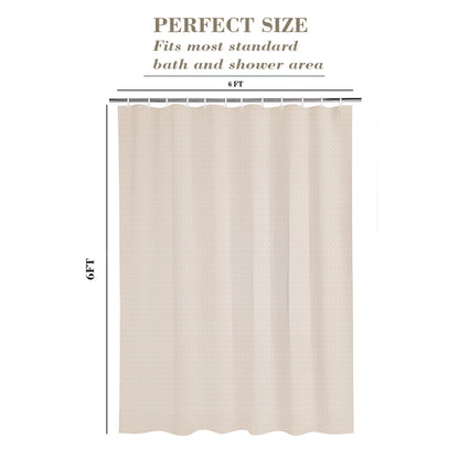 Monaco Collection Waterproof Bathroom Curtain – Off White color Shower Curtain.