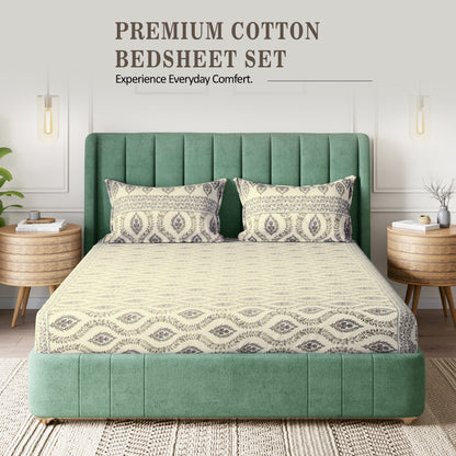 Sydney Collection Cotton Flat Bedsheets - Yellow