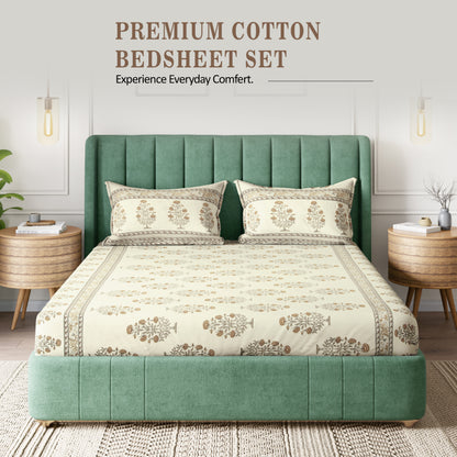 Sydney Collection Cotton Flat Bedsheets - Grey