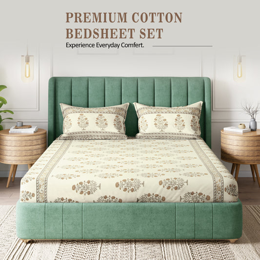 Sydney Collection Cotton Flat Bedsheets - Grey