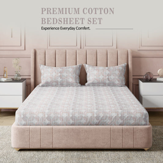 Sydney Collection Cotton Flat Bedsheets - Brown