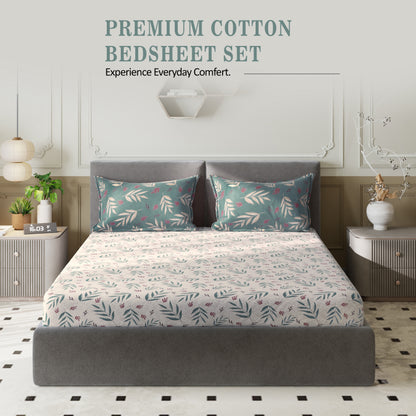 Sydney Collection Cotton Flat Bedsheets - Grey