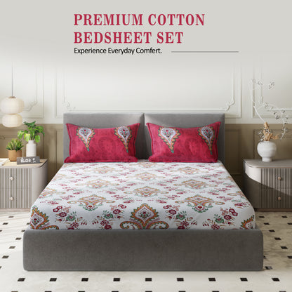 Sydney Collection Cotton Flat Bedsheets - Beige