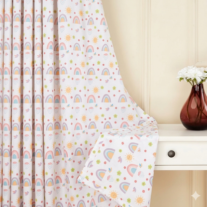 Tokyo Collection Digitalprint-Kids Curtain For Window/Door/Long Door - Design-Rainbow (Pack Of 1)