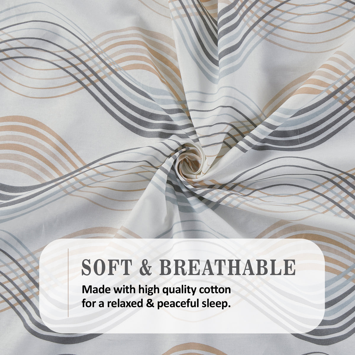 Sydney Collection Cotton Flat Bedsheets - Beige