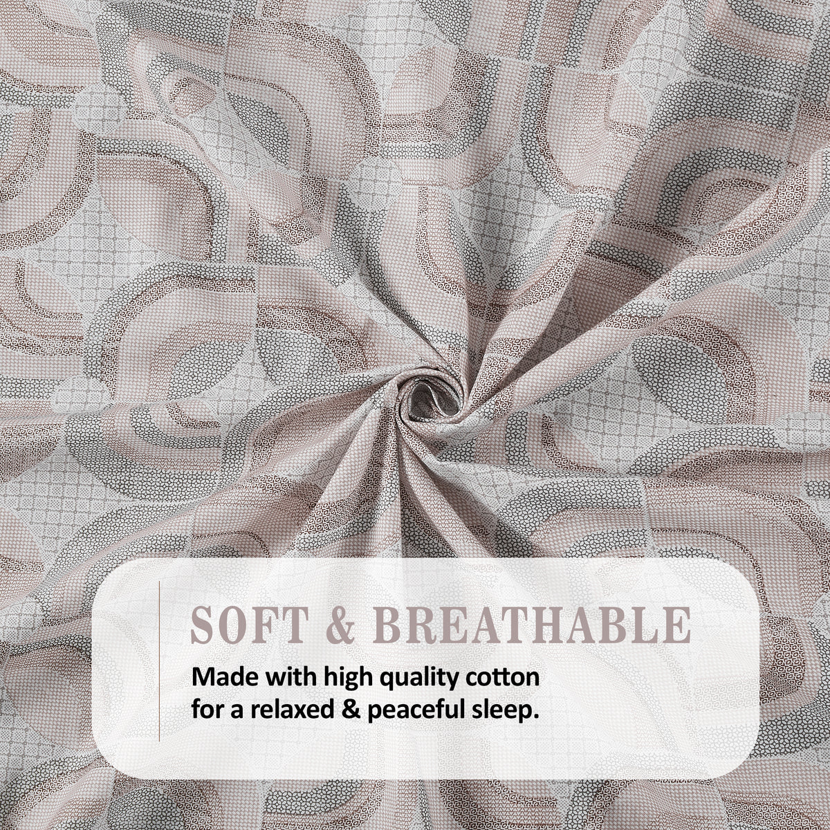 Sydney Collection Cotton Flat Bedsheets - Brown