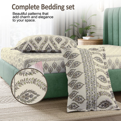 Sydney Collection Cotton Flat Bedsheets - Yellow