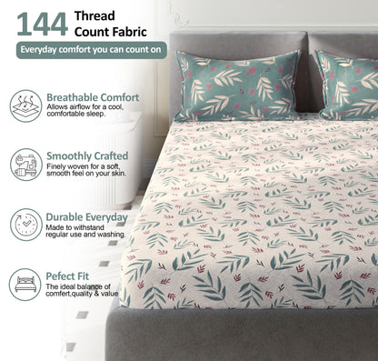 Sydney Collection Cotton Flat Bedsheets - Grey