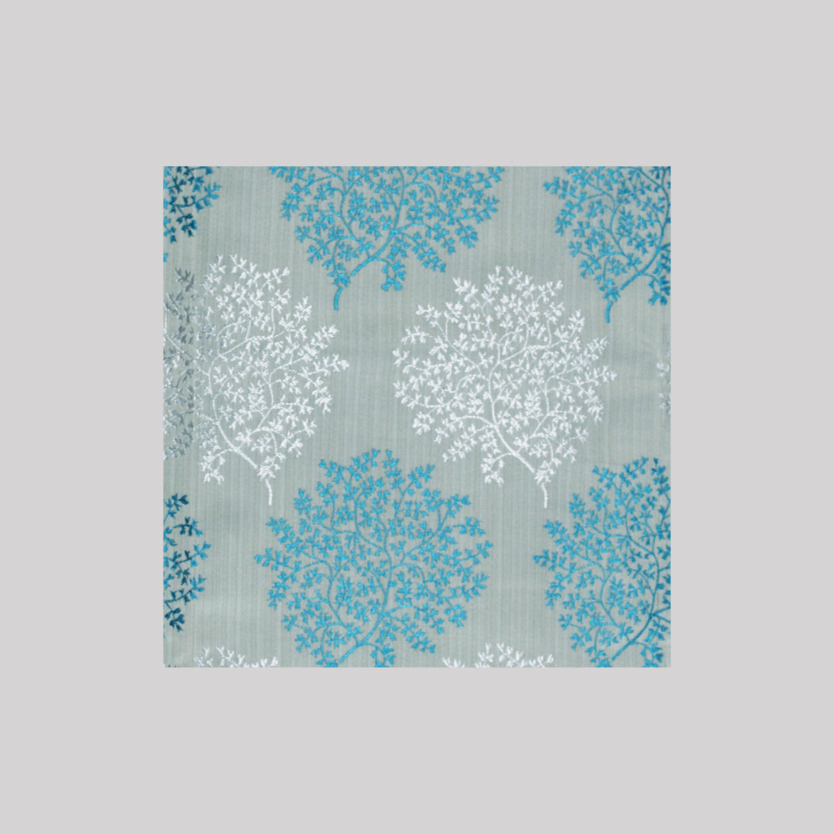 Venice Collection Room Darkening Premium Curtain - Floral Aqua (Pack of 1)