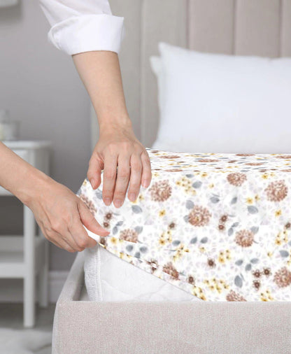 London Collection Cotton Fitted Bedsheet- Mustard